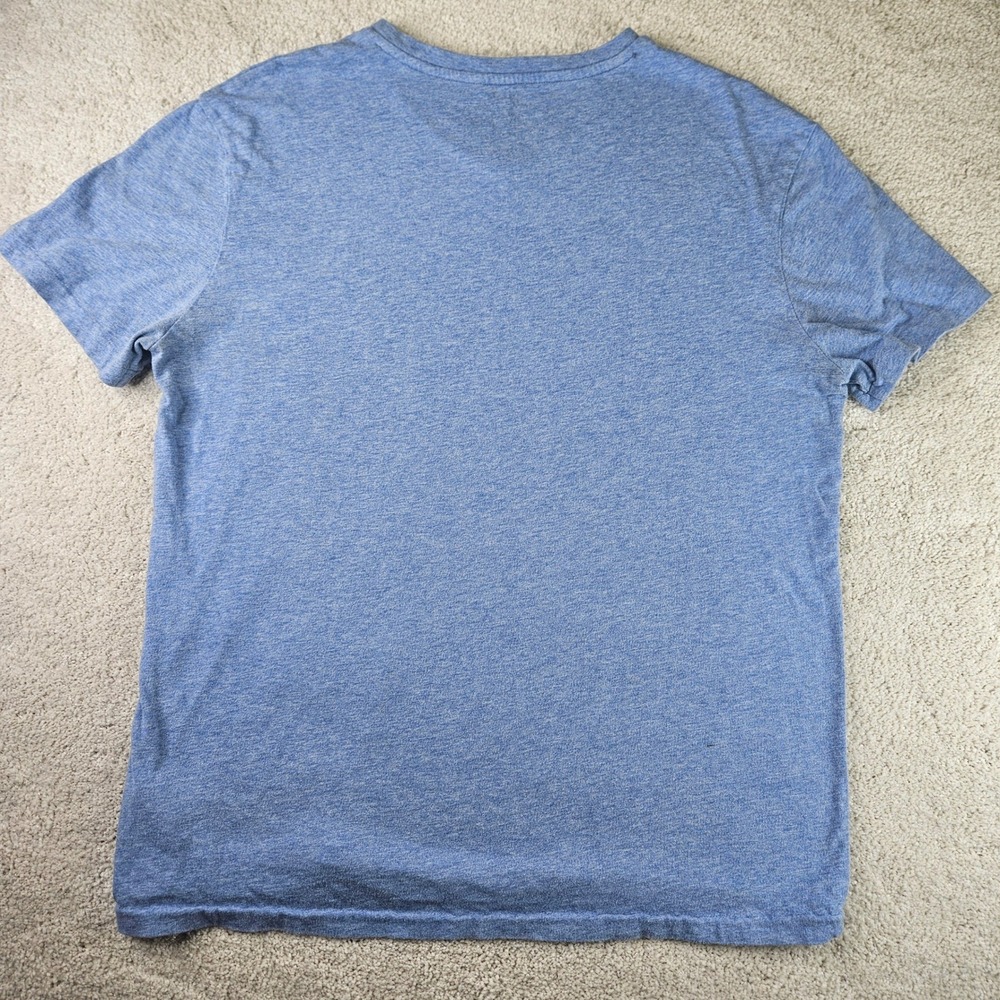 Polo Ralph Lauren Mens Classic V Neck T Shirt Blue Pony Logo Casual Top Size‎ M - Picture 5 of 5